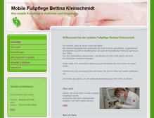 Tablet Screenshot of fusspflege-kleinschmidt.de